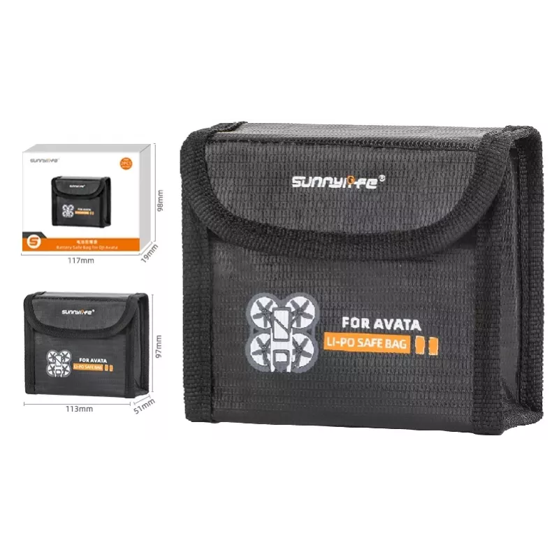 SUNNYLIFE custodia protettiva per 2 batterie DJI Avata - guscio rigido EVA, nero