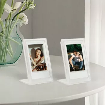 LOVEINSTANT 2x Cornice trasparente + scatola portafoto per Fujifilm Instax Mini 12, 11, 9, 8, 7s, 70, 90, 50, 40, Evo, Liplay, Link 2, Link SE