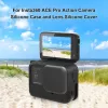 PULUZ Custodia protettiva in silicone con copriobiettivo per Insta360 Ace Pro, nero