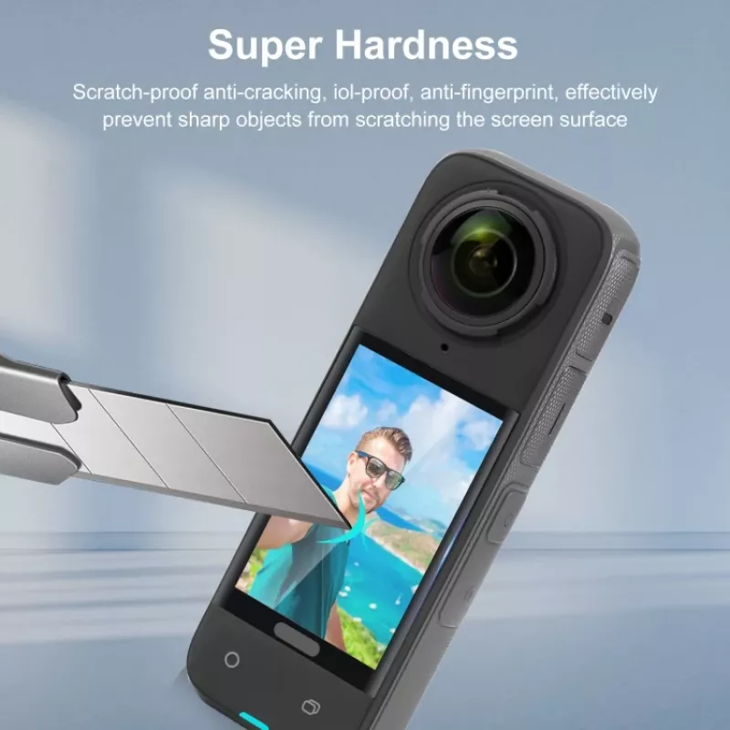 PULUZ Pellicola protettiva in vetro temperato 9H per Insta360 X4 / X5
