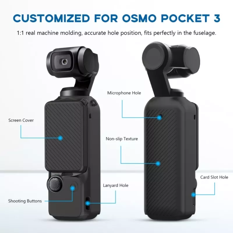 PULUZ Custodia protettiva in silicone per DJI Osmo Pocket 3 - nero
