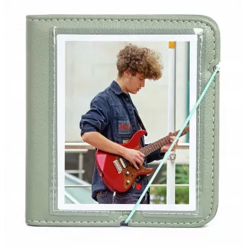 LOVEINSTANT Album fotografico per 28 foto, compatibile con Fuji Instax Wide, Square, Polaroid 600, SX-70, Now - verde