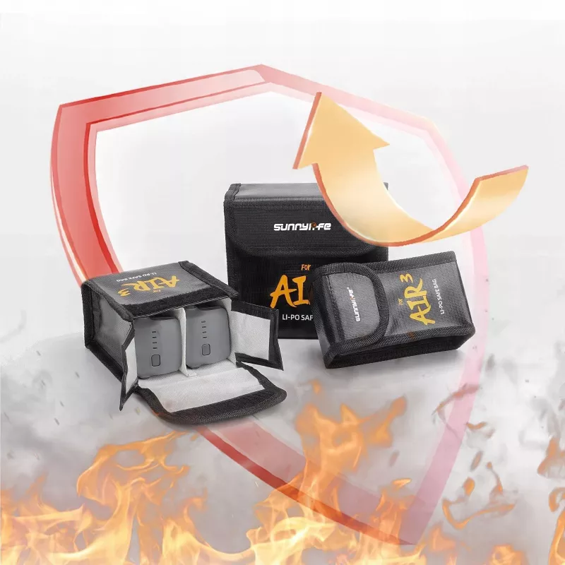 SUNNYLIFE borsa ignifuga per 1 batteria DJI Air 3 / 3S