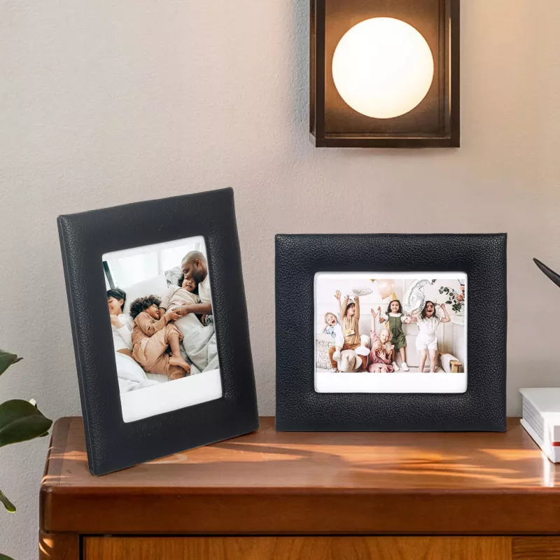 LOVEINSTANT Cornice per foto istantanee per Polaroid 600 Fujifilm Instax Wide 300 400 / nero