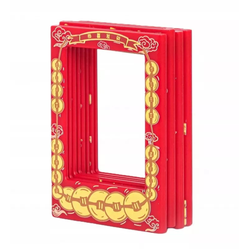 LOVEINSTANT 4x Cornice magnetica per foto per Instax Mini, rosso/oro