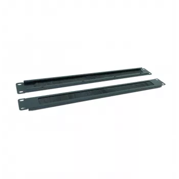 RACKTEL RL-ZASZP Pannello passacavi a spazzole 1U per rack 19 pollici, nero