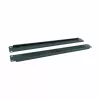 RACKTEL RL-ZASZP Pannello passacavi a spazzole 1U per rack 19 pollici, nero
