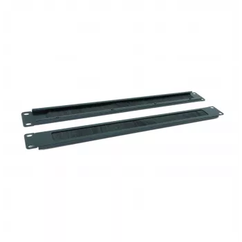 RACKTEL RL-ZASZP Pannello passacavi a spazzole 1U per rack 19 pollici, nero