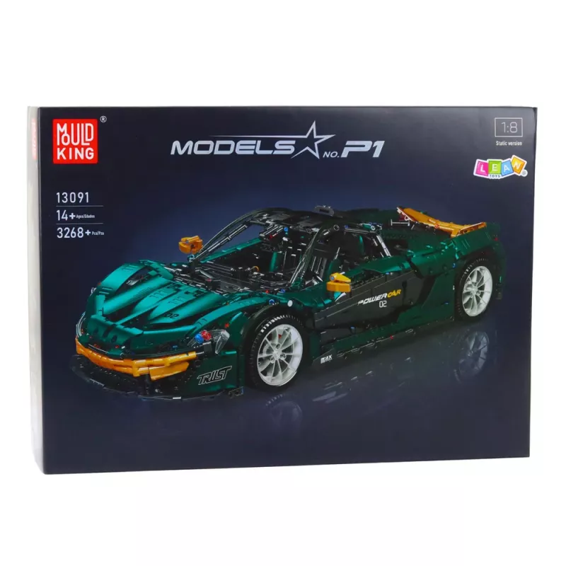 LEAN TOYS Mattoncini da costruzione Auto sportiva verde 1:8 P1 3268 pz.