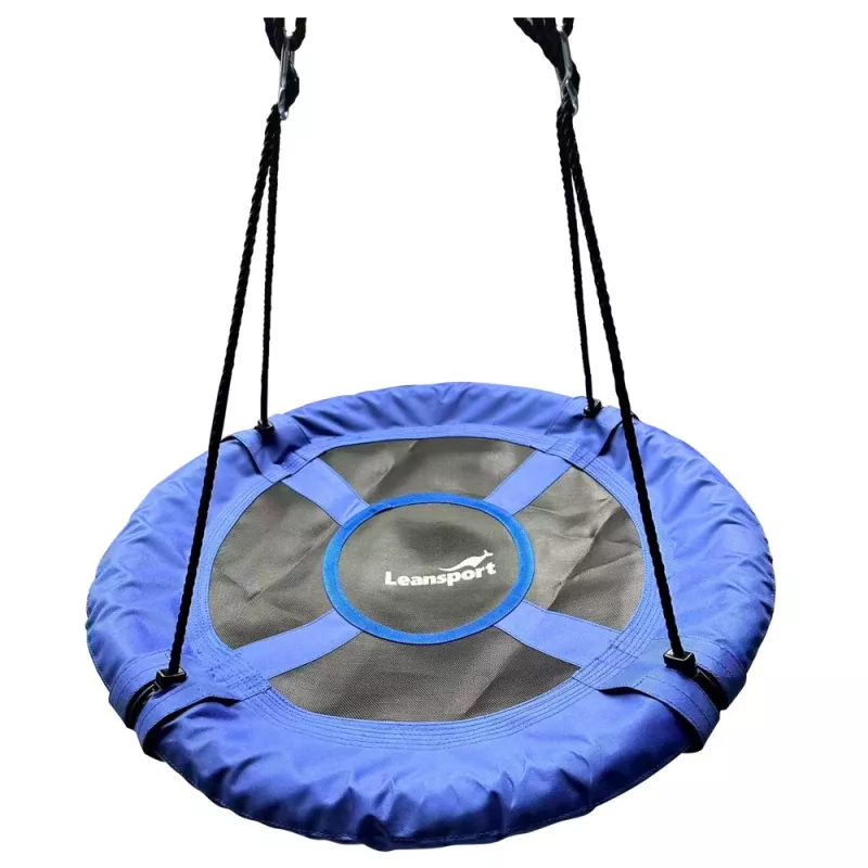 LEAN SPORT Altalena da giardino nido di cicogna per bambini blu 80 cm