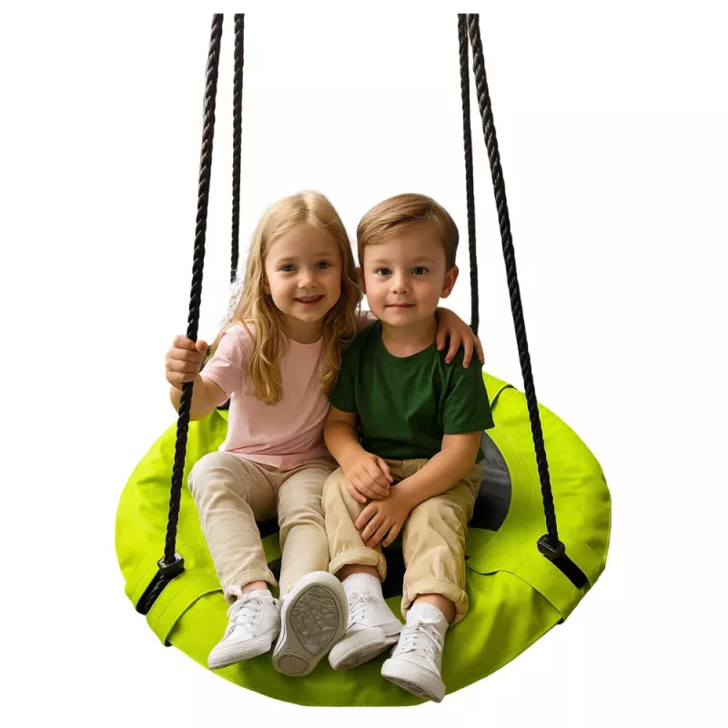 LEAN SPORT Altalena da giardino nido di cicogna per bambini verde 60cm
