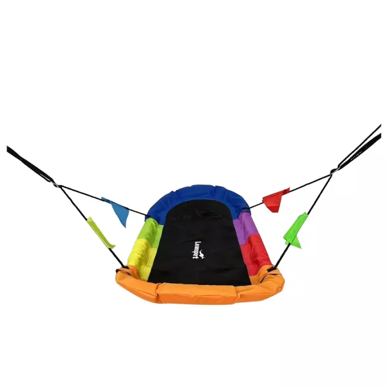 LEAN SPORT Altalena da giardino nido di cicogna rettangolare multicolore 167 x 75 cm