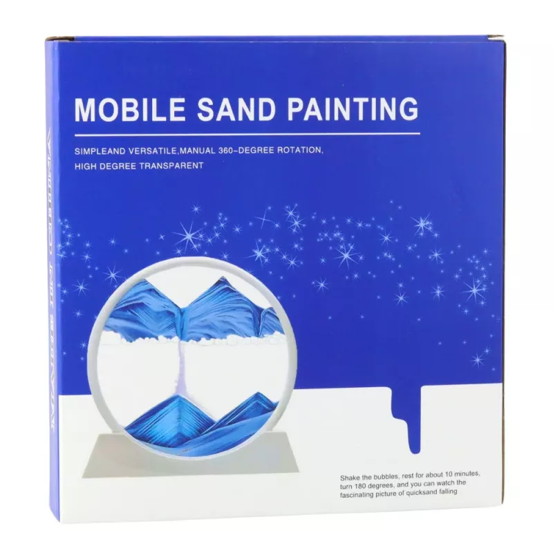 LEAN Immagine 3D sabbia mobile Blu decorazione 360° Bianco