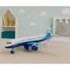 LEAN TOYS Aereo passeggeri con motore a richiamo, metallo, luce, suono, 23 cm