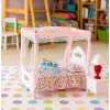 LEAN TOYS Set mobili per bambole: letto a baldacchino, comodini, lampade