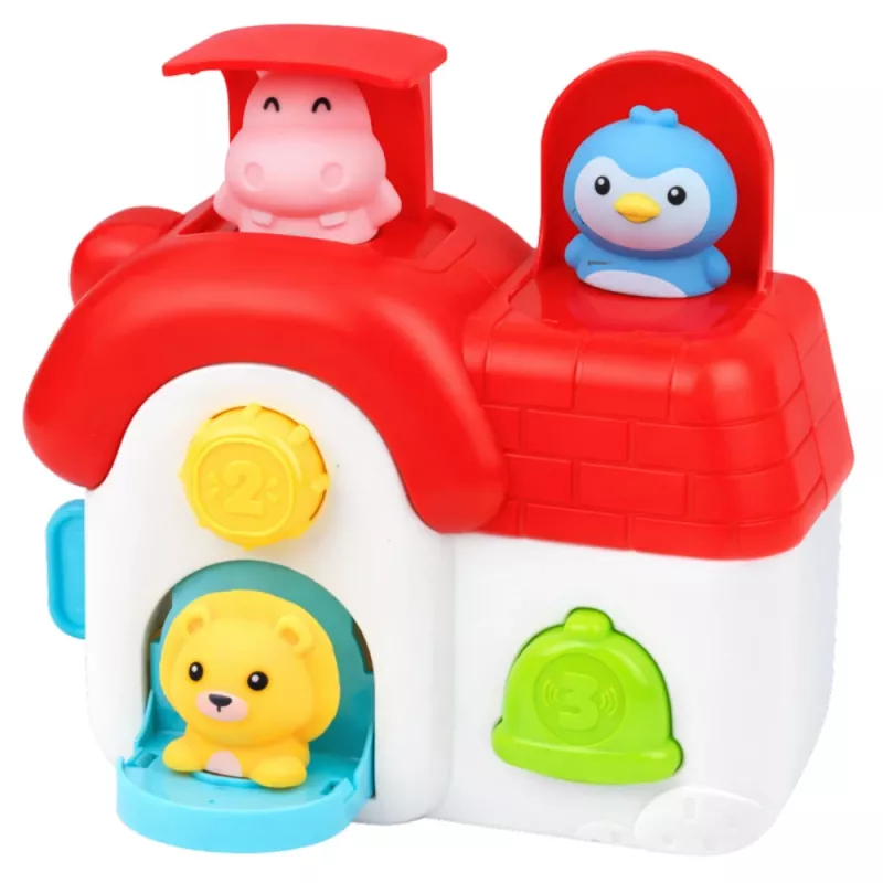 LEAN TOYS Casa interattiva educativa per bambini piccoli - animali pop-up
