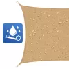 LEAN Vela ombreggiante da giardino rettangolare beige impermeabile 200x300 cm