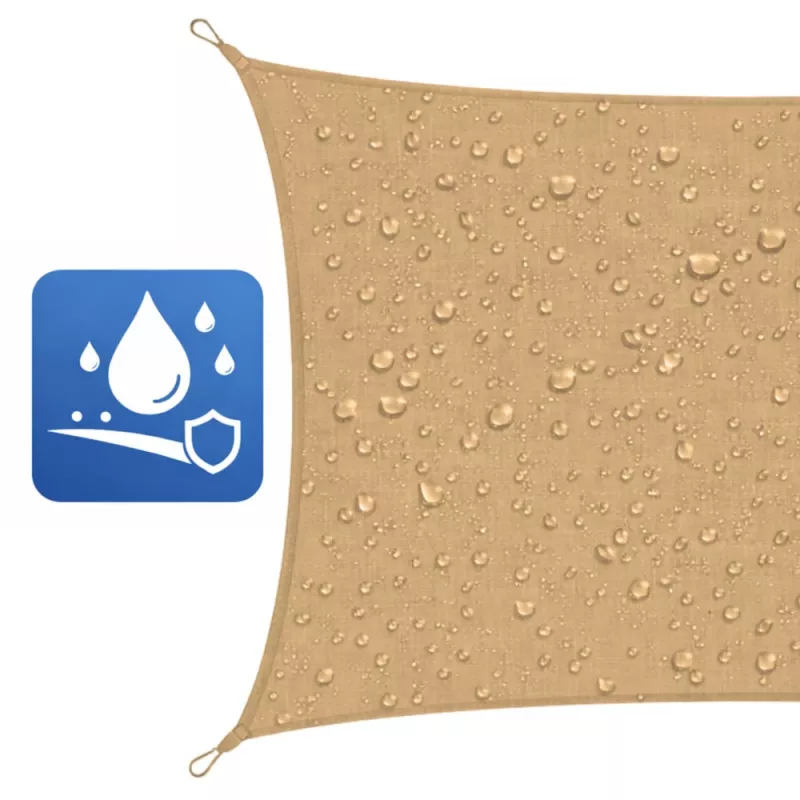 LEAN Vela ombreggiante da giardino rettangolare beige impermeabile 200x300 cm