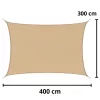 LEAN Vela ombreggiante da giardino rettangolare beige impermeabile 200x300 cm