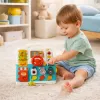 LEAN TOYS Libro interattivo giocattolo educativo pannello manipolazione luci suoni 16 pezzi