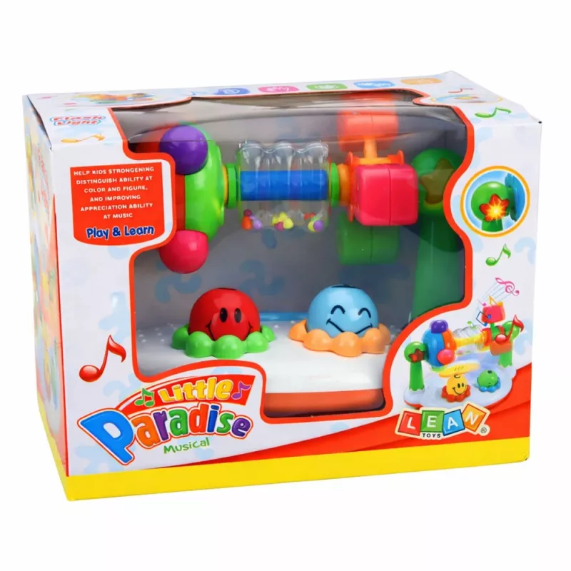 LEAN TOYS Giocattolo musicale interattivo per neonati Sonaglio Luci Suoni