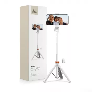 Tech-Protect L03S Selfie Stick Treppiede Bianco