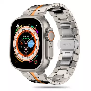 TECH-PROTECT STAINLESS LINE Cinturino per Apple Watch 44/45/46/49 mm Titanio/Arancione