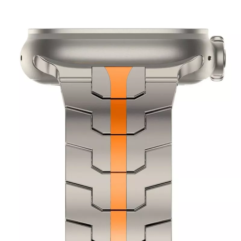 TECH-PROTECT STAINLESS LINE Cinturino per Apple Watch 44/45/46/49 mm Titanio/Arancione