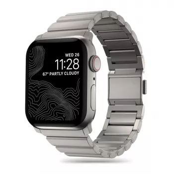 TECH-PROTECT Steelband Cinturino per Apple Watch 4 / 5 / 6 / 7 / 8 / 9 / SE / Ultra 1 / 2 (42 / 44 / 45 / 49 mm) Titanio