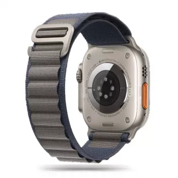 TECH-PROTECT Nylon Pro Cinturino per Apple Watch per Series 6/7/8/9/10/SE/Ultra 1/2 (44/45/46/49 mm) Navy/Grigio