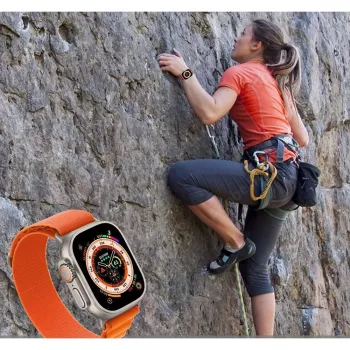 TECH-PROTECT Nylon Pro Cinturino per Apple Watch per Series 6/7/8/9/10/SE/Ultra 1/2 (44/45/46/49 mm) Navy/Grigio