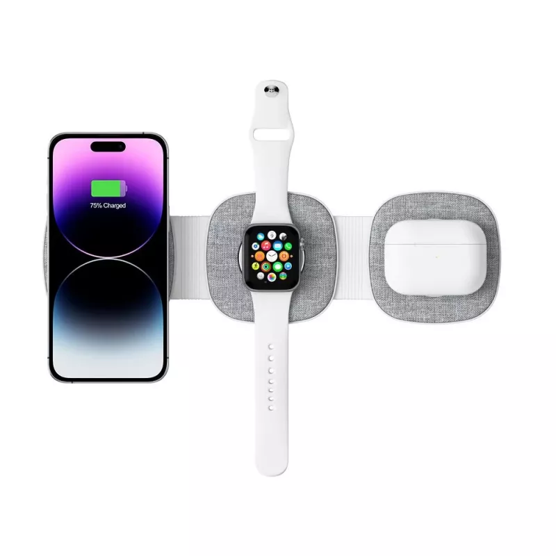 Tech-Protect QI15W-A32 Supporto di ricarica wireless MagSafe 3IN1 Grigio