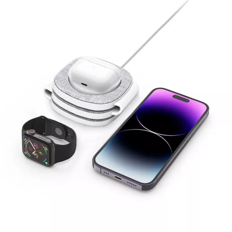 Tech-Protect QI15W-A32 Supporto di ricarica wireless MagSafe 3IN1 Grigio