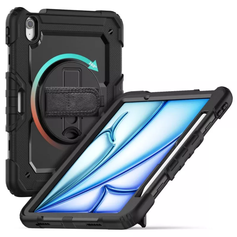 Tech-Protect Custodia Solid360 per iPad Air 11 pollici 6/7/8 (2024-2026) - Nero