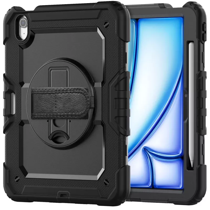 Tech-Protect Custodia Solid360 per iPad Air 11 pollici 6/7/8 (2024-2026) - Nero
