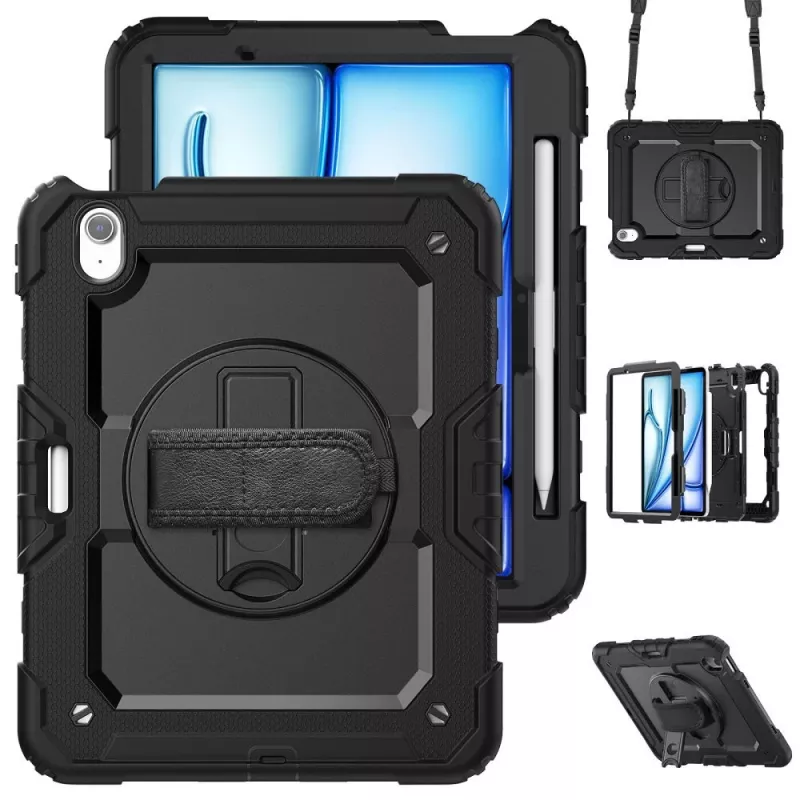 Tech-Protect Custodia Solid360 per iPad Air 11 pollici 6/7/8 (2024-2026) - Nero