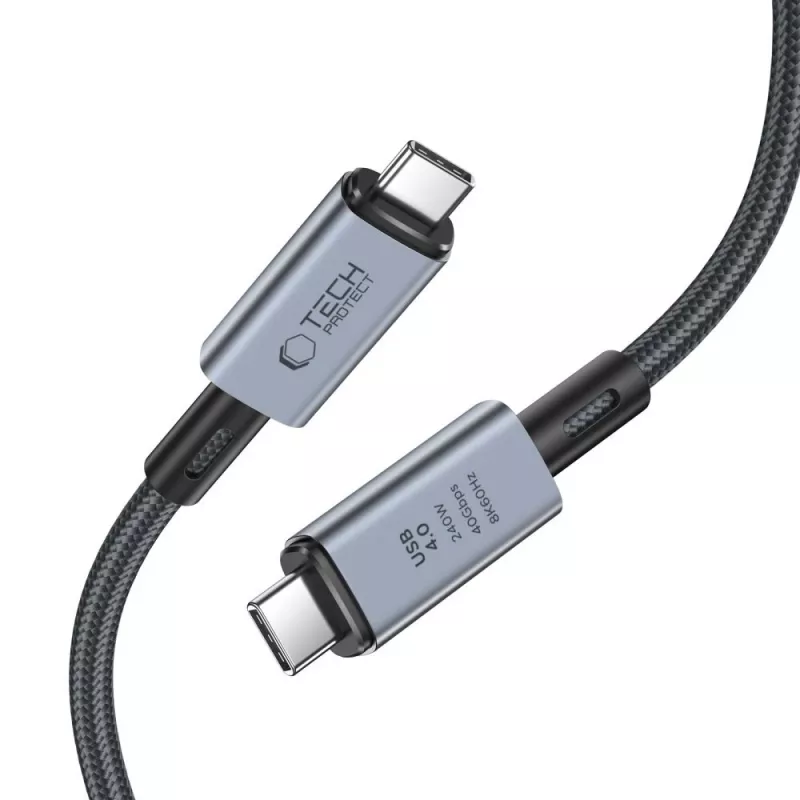 TECH-PROTECT ULTRABOOST MAX Cavo USB 4.0 8K 40Gbps Type-C PD240W 200cm Grigio