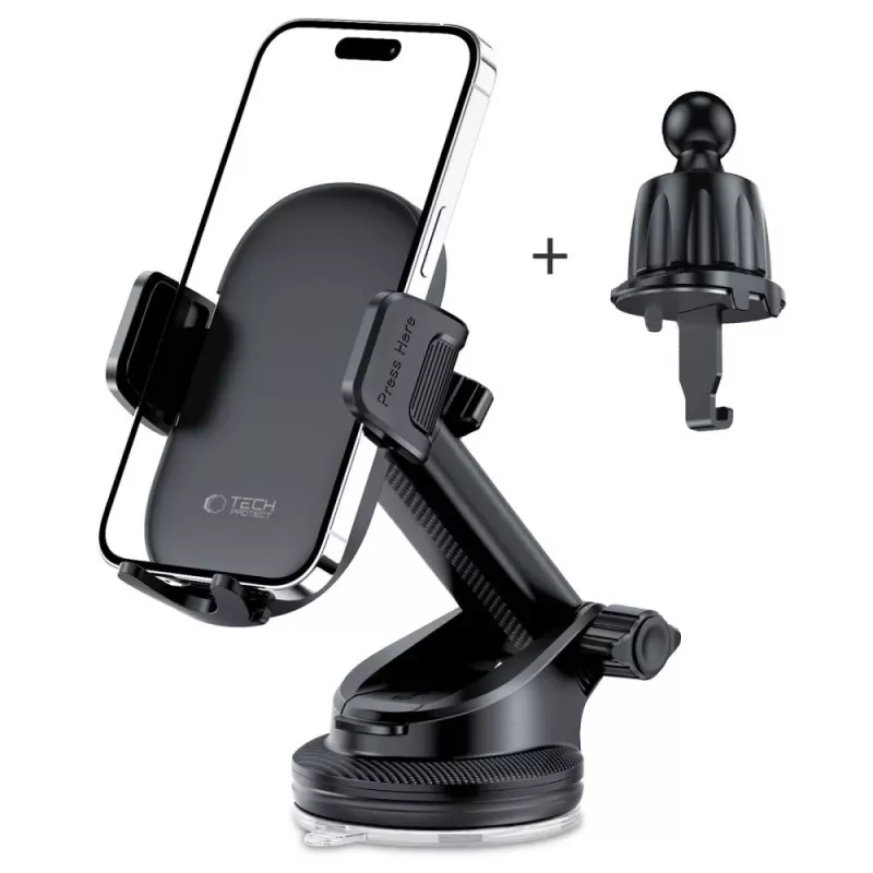 TECH-PROTECT V7 Supporto Universale per Auto da Cruscotto e Bocchetta Nero
