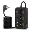TECH-PROTECT PC3X6 Ciabatta Elettrica 3 USB & 3 Type-C & 3 Prese 200cm Nero