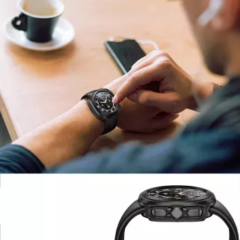 TECH-PROTECT DEFENSE360 Custodia Protettiva per Samsung Galaxy Watch Ultra (47 mm) Nero