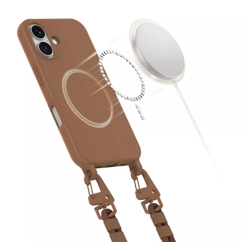 Tech-Protect Magnecklace MagSafe iPhone 16 Marrone Cioccolato