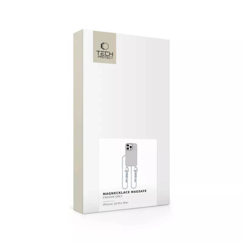 Tech-Protect Magnecklace Cordino per Telefono MagSafe per iPhone 16 Pro Max Grigio
