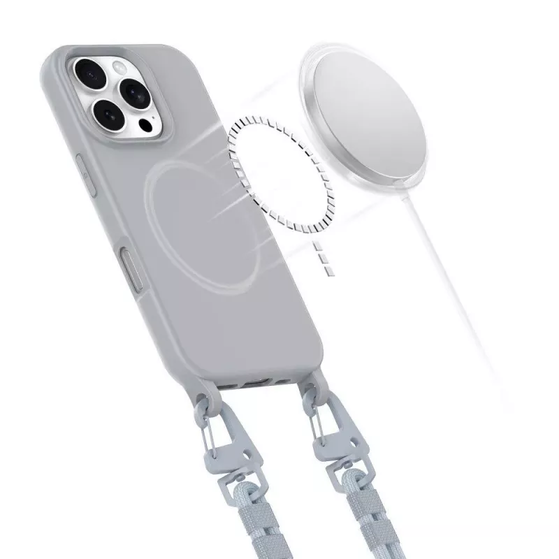 Tech-Protect Magnecklace Cordino per Telefono MagSafe per iPhone 16 Pro Max Grigio