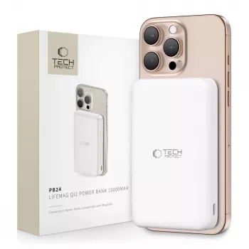 TECH-PROTECT PB24 LIFEMAG QI2 MAGSAFE POWER BANK 10000MAH BIANCO