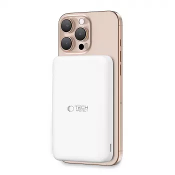 TECH-PROTECT PB24 LIFEMAG QI2 MAGSAFE POWER BANK 10000MAH BIANCO