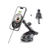 TECH-PROTECT MM15W-V6 Supporto Magnetico MagSafe per Auto da Cruscotto e Bocchetta con Ricarica Wireless 15W Nero/Interno