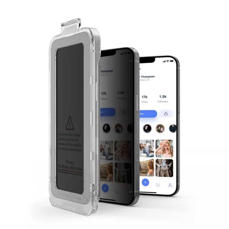 TECH-PROTECT Quick Set Spy+ Pellicola Protettiva in Vetro Temperato Privacy per Apple iPhone 12 / iPhone 12 Pro (Confezione da 2)