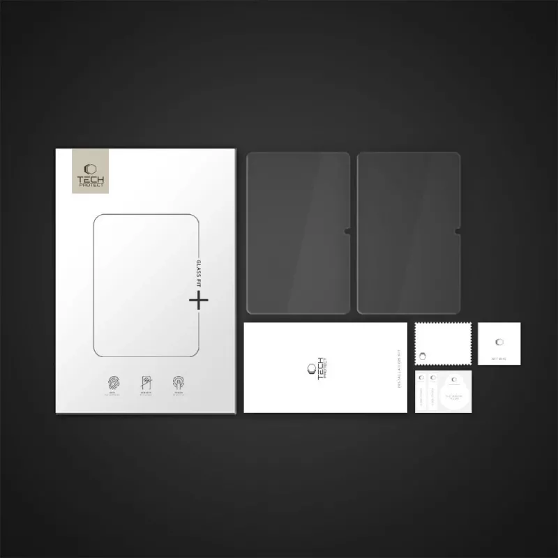 Tech-Protect Glass Fit+ Pellicola Protettiva in Vetro Temperato per Display per Samsung Galaxy Tab S7/S8/S9 11.0 / S9 FE/S10 FE 10.9 - Trasparente (Confezione da 2)