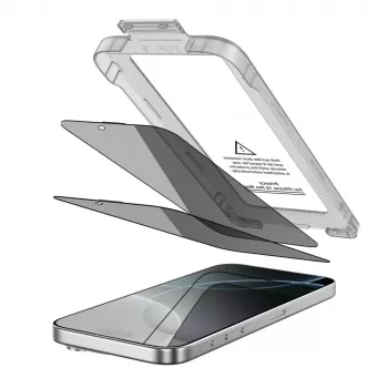 TECH-PROTECT Quick Set SPY+ Pellicola Protettiva Privacy Confezione da 2 per iPhone 16 Pro Max