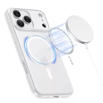 Tech-Protect MagSlim MagSafe Custodia per iPhone 17 Pro Max, Bianco Opaco